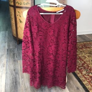 Gaudi Wine colored Long-sleeve Dress